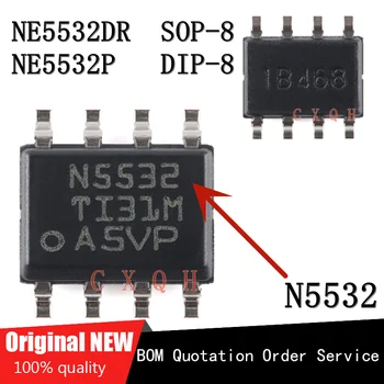 10vnt/daug 100% Naujas NE5532DR NE5532 N5532 SOP8 NE5532P DIP8 Chipset IC