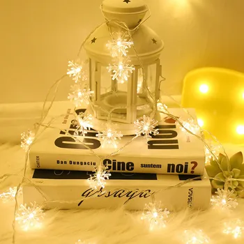 2023 3M Snaigės LED String Žibintai Pasakų Žibintai Led Žibintas su baterijomis Girliandą naujieji Metai, Kalėdiniai Papuošalai Noel Navidad