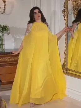 2023 Naujas Oficialus Suknelė Moterų Mados Apvalios Kaklo Off Peties Dizainas Pritaikoma Prom Dresses