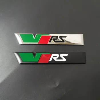 3D Metalo VRS Logotipą, Galiniai Įkrovos Kamieno Ženklelis Emblema Pusės Sparno Lipdukai Skoda Octavia Kamiq Kodiaq Karoq Puikus Fabia Greitai