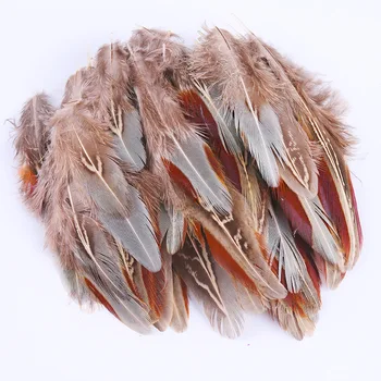 (50pcs/100vnt dviejų dydžių) 4-8cm raudonos perteklius plunksna, dekoruotas vištienos plunksnos