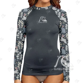 Banglentės Dėvėti Moterims Plaukimo Marškinėliai Nardymo Rinkinys Stora ilgomis Rankovėmis Bėrimas Apsaugas, maudymosi Kostiumėliai, UV Apsauga UPF Vandens Paplūdimys Floatsuit Viršūnės