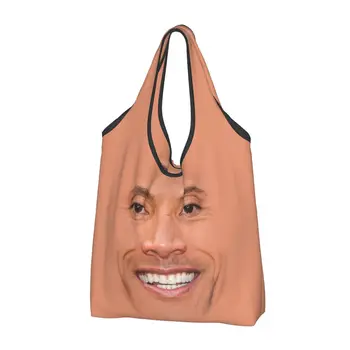 Custom Roko Dwayne Meme Pirkinių Maišeliai Moterų Nešiojamų Didelių Pajėgumų Bakalėja Tote Shopper Bags
