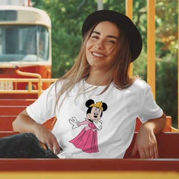 Disney Magic Kingdom Vasaros Atostogų Marškinėliai Moterims Mielas Įdomus Mickey Princesė Disneilendas Kelionę Drabužius Europos Stiliaus Mados Tees