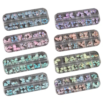 E74C 12 Tinklus 3D Kristalų Deimantų Meno Papuošalų, Blizgučių Žavesio Cirkonio