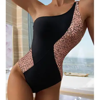 Europos Stiliaus vientisas maudymosi kostiumėlį Moteris Leopard Moteris, maudymosi Kostiumėliai, Konservatorius Dropshipping maudymosi kostiumėlis Moterims