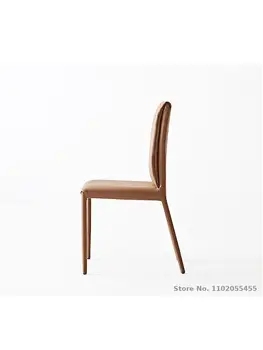 Italijos minimalistinio šviesos prabangus valgomasis stalas ir kėdės net raudonasis geležies išmatose makiažas kėdės atlošas modernių namų Šiaurės odos menas