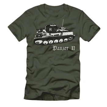 JHPKJPanzer 2 Leichter Panzer Deutscher Panzer Marškinėliai vyriški 100% Medvilnės Atsitiktinis marškinėliai Prarasti Viršuje, Dydis S-3XL