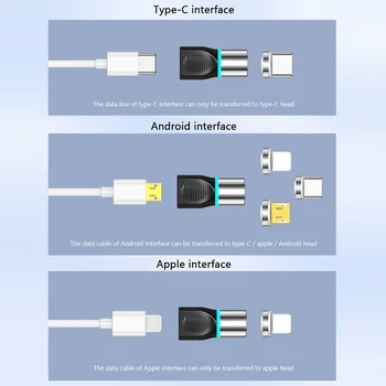 Magnetinio Adapteris USB C Micro Įkrovimo Duomenų Adapterio Tipas-C Konverteris Huawei 