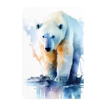 Metalo Skardos Pasirašyti Polar Bear Metalo Plakatas Polar Bear Co. Vonios Muilu Nusiplaukite Rankas Alavo Ženklai Kavinė Gyvenamasis Kambarys, Vonios Kambarys, Virtuvė, Namų