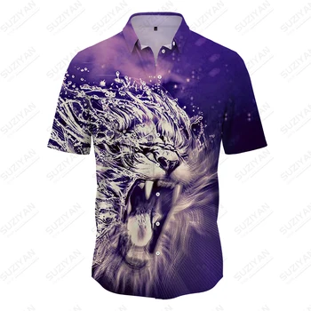 Nauji vyriški Vasaros Gyvūnų Tigras 3d Print T-Marškinėliai trumpomis Rankovėmis T-Shirt Klasikinis Prarasti Laisvalaikio vyriški Marškinėliai Plius Dydžio vyriški Viršūnės