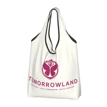 Tomorrowland Bakalėja Tote Pirkinių Krepšys Moterims Belgijos Elektroninės Šokių Muzikos Festivalis Pirkėjo Pečių Maišą Didelės Rankinės