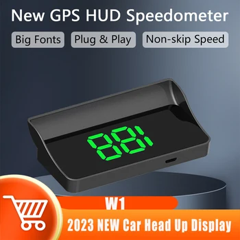 W1 HUD Automobilių Head Up Display GPS Sistemos, Automobilių Spidometro prekinis, galinis Stiklo Projektorius Auto Elektronikos Priedai Greičio Visiems Automobiliams