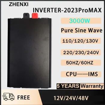 ZHENXI 3000W 12/24/48V į 220V/230V/240V Pure Sine Wave Keitiklis DC į AC Maitinimo, Keitiklio Baterija su Universaliųjų Lizdas