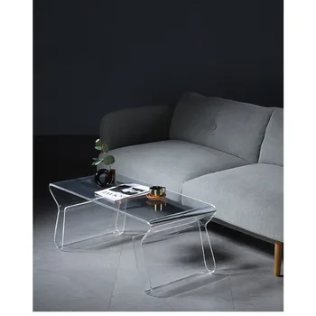 Šiaurės skaidrus, žurnalinis staliukas, paprasta žurnalas stovo akrilo ilgai arbatos stalo, namų kambarį mažas žurnalinis staliukas muebles mesas